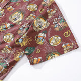 Castlebeard Men's Hawaiian Shirt “O'zapft is” Print Cotton Button-down Short Sleeve Aloha Shirt By Sun, view 4