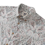 Castlebeard Men's Hawaiian Shirt Paisley By Studio 1987 Cotton Button-down Long Sleeve Aloha Shirt, view 3