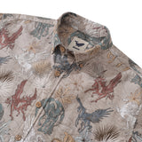 Castlebeard Men's Hawaiian Shirt Pegasus in Flight Cotton Button-down Long Sleeve Aloha Shirt By Sherry, view 3