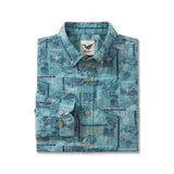 Castlebeard Men's Hawaiian Shirt Pele and Hiiaka Cotton Button-down Long Sleeve Aloha Shirt By Cigar, view 2