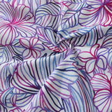 Castlebeard Men's Hawaiian Shirt Purple Tropical Floral Cotton Aloha Shirt Button Down By Amy, view 3