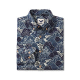Castlebeard Men's Hawaiian Shirt Serenity Falls Cotton Button-down Long Sleeve Aloha Shirt By Cigar, view 2