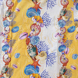 Castlebeard Men's Hawaiian Shirt Shell-Stripes Short Sleeve Aloha By Sylvia, view 3