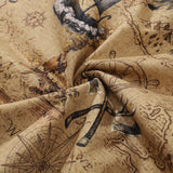 Castlebeard Men's Hawaiian Shirt Swashbucklers' Quest Cotton Button-down Short Sleeve Aloha Shirt By Sherry, view 6