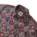 Castlebeard Men's Hawaiian Shirt Symphony of Birds Print Cotton Button-down Short Sleeve Aloha Shirt By Amy, view 2