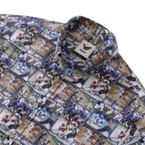Castlebeard Men's Hawaiian Shirt Team Dynamics Print Cotton Button-down Short Sleeve Aloha Shirt By Sun, view 2