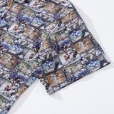 Castlebeard Men's Hawaiian Shirt Team Dynamics Print Cotton Button-down Short Sleeve Aloha Shirt By Sun, view 4