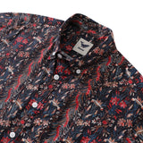 Castlebeard Men's Hawaiian Shirt The Genus Iris Print Cotton Button-down Short Sleeve Aloha Shirt By Amy, view 2