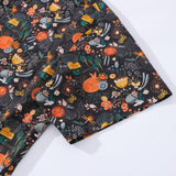 Castlebeard Men's Hawaiian Shirt The Secret Garden Print By Lucille Pattern Cotton Button-down Short Sleeve Aloha Shirt, view 4