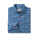 Castlebeard Men's Hawaiian Shirt TIKI Paradise Cotton Button-down Long Sleeve Aloha Shirt By Amy, view 2