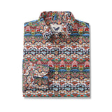 Castlebeard Men's Hawaiian Shirt Tropical Groove Cotton Button-down Long Sleeve Aloha Shirt By Amy, view 2