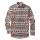 Castlebeard Men's Hawaiian Shirt Tropical Groove Cotton Button-down Long Sleeve Aloha Shirt By Amy, view 3
