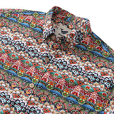 Castlebeard Men's Hawaiian Shirt Tropical Groove Cotton Button-down Long Sleeve Aloha Shirt By Amy, view 4