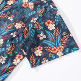 Castlebeard Men's Hawaiian Shirt Tropical Night Print By ME.COCO.DESIGN Cotton Button-down Short Sleeve Aloha Shirt, view 4