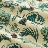 Castlebeard Men's Hawaiian Shirt Tropical Surf Punk Pattern By Laihha Organna Cotton Camp collar Short Sleeve Aloha Shirt, view 5