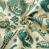 Castlebeard Men's Hawaiian Shirt Tropical Surf Punk Pattern By Laihha Organna Cotton Camp collar Short Sleeve Aloha Shirt, view 6