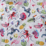 Castlebeard Men's Hawaiian Shirt Tropical Symphony Print Cotton Button-down Short Sleeve Aloha Shirt By Amy, view 3