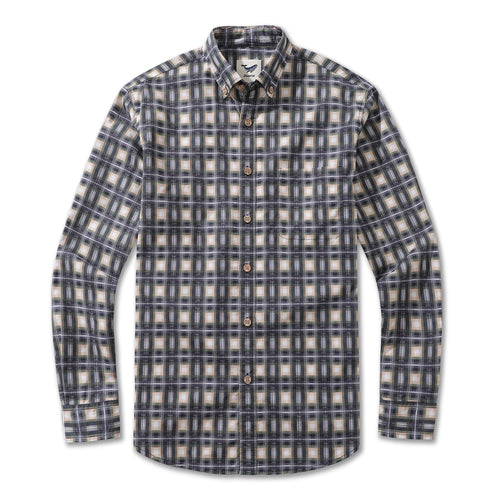 Castlebeard Men's Hawaiian Shirt Urban Sophistication Plaid Cotton Button-down Long Sleeve Aloha Shirt By Amy
