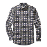 Castlebeard Men's Hawaiian Shirt Urban Sophistication Plaid Cotton Button-down Long Sleeve Aloha Shirt By Amy, view 3
