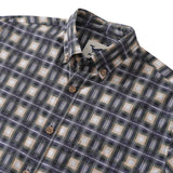 Castlebeard Men's Hawaiian Shirt Urban Sophistication Plaid Cotton Button-down Long Sleeve Aloha Shirt By Amy, view 4