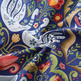 Castlebeard Men's Hawaiian Shirt Vintage Birds Print By Julia Madoka Cotton Button-down Short Sleeve Aloha Shirt, view 6