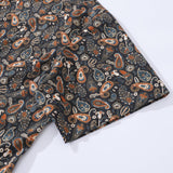 Castlebeard Men's Hawaiian Shirt Vintage Cotton Button-down Short Sleeve Aloha Shirt By Julia Madoka, view 4