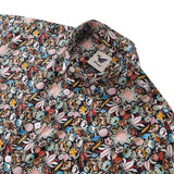 Castlebeard Men's Hawaiian Shirt Vintage Gothic Design Print Cotton Button-down Short Sleeve Aloha Shirt By Amy, view 2