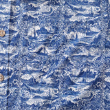 Castlebeard Men's Hawaiian Shirt Voyage of Discovery Print Cotton Button-down Short Sleeve Aloha Shirt By Amy, view 3