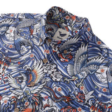 Castlebeard Men's Hawaiian Shirt Zen Waves - Tattoo Harmony Cotton Button-down Short Sleeve Aloha Shirt By Yakima, view 2