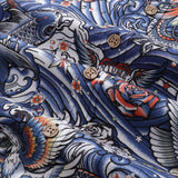 Castlebeard Men's Hawaiian Shirt Zen Waves - Tattoo Harmony Cotton Button-down Short Sleeve Aloha Shirt By Yakima, view 5