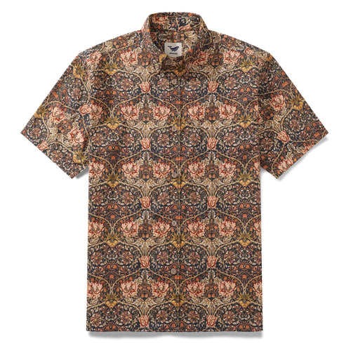 Castlebeard Men's Vintage Hawaiian Shirt Matabie Print Cotton Button-down Short Sleeve Aloha Shirt By Yakima