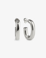 Castlebeard Mia Chunky Gold J-Hoop Statement Earrings, view 6