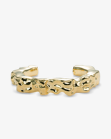 Castlebeard Nathalia Organic Textured Gold Open Cuff Bracelet, view 3