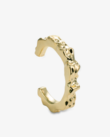 Castlebeard Nathalia Organic Textured Gold Open Cuff Bracelet, view 5
