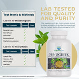 Castlebeard Nature's Lab Fenugreek 610 mg - 120 Capsules, view 5