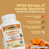 Castlebeard Nature's Lab Gold Turmeric Extract with Curcumin C3 Complex and BioPerine  - 120 Capsules, view 4