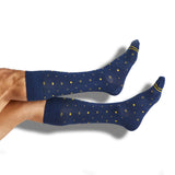 Castlebeard Navy Gold Mixed Socks 4 Pack -A, view 2
