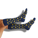 Castlebeard Navy Gold Mixed Socks 4 Pack -A, view 3