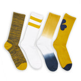 Castlebeard Navy Gold Mixed Socks 8 Pack, view 2