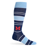 Castlebeard Navy Powder Stripe M Dress Socks, view 3