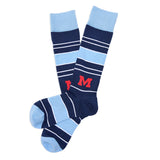 Castlebeard Navy Powder Stripe M Dress Socks, view 4