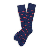 Castlebeard Navy Rebel Dress Socks, view 4