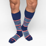 Castlebeard Navy Rebels Stripe Dress Socks, view 3