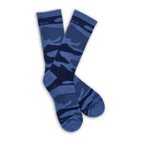 Castlebeard Navy Sip Camo Casual Crew Socks, view 4