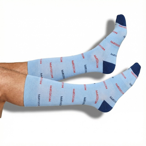 Castlebeard Powder Blue Mississippi Dress Socks
