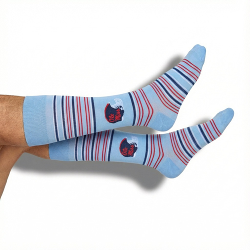 Castlebeard Powder Ole Miss Helmet Dress Socks