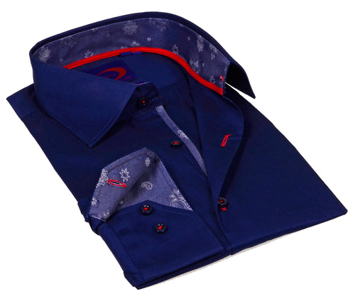 Castlebeard Profile Button-Up Shirt | Contemporary Fit | Business & Wedding Attire- Size Small