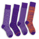 Castlebeard Purple / Orange Mixed Socks 8 Pack, view 2