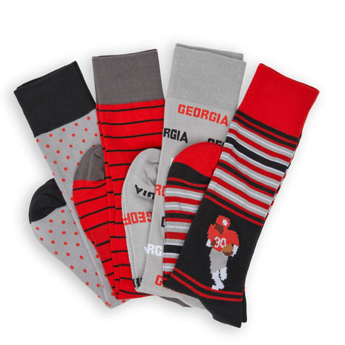 Castlebeard Red and Black Dress Sock - 4-Pack - Home