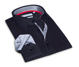 Castlebeard Richard Button-Up Shirt With Contrast Details // Black // Contemporary Fit (Regular), view 2